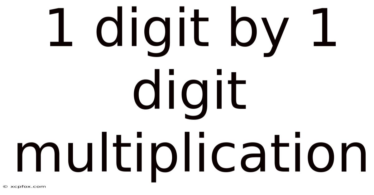 1 Digit By 1 Digit Multiplication