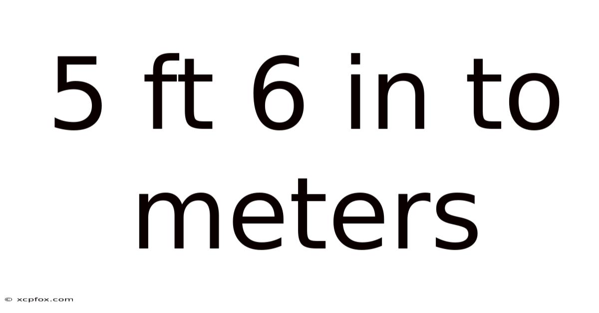 5 Ft 6 In To Meters
