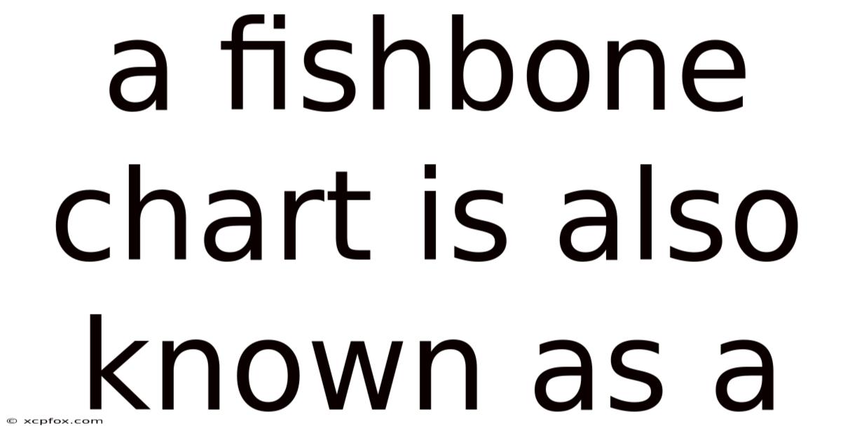 A Fishbone Chart Is Also Known As A