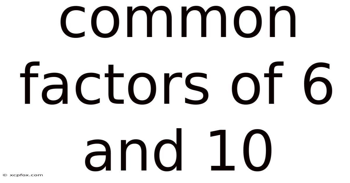 Common Factors Of 6 And 10