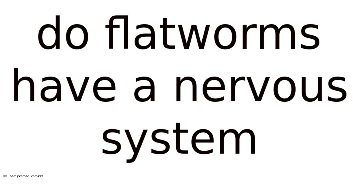 Do Flatworms Have A Nervous System