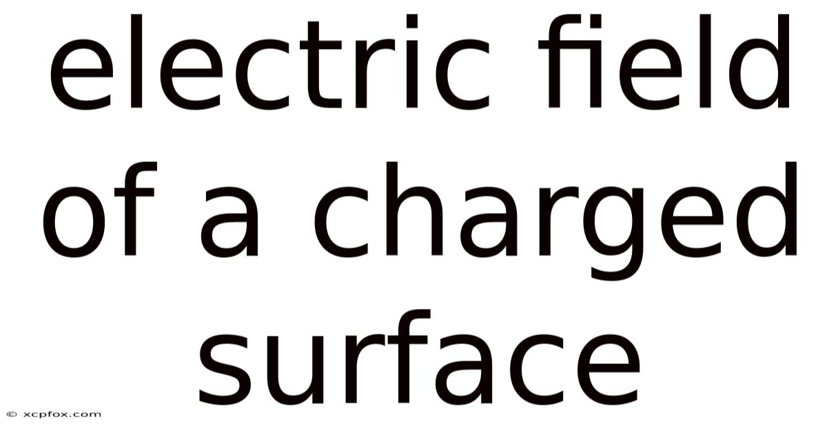 Electric Field Of A Charged Surface