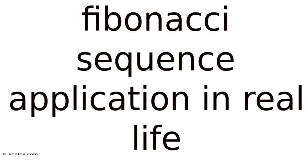Fibonacci Sequence Application In Real Life