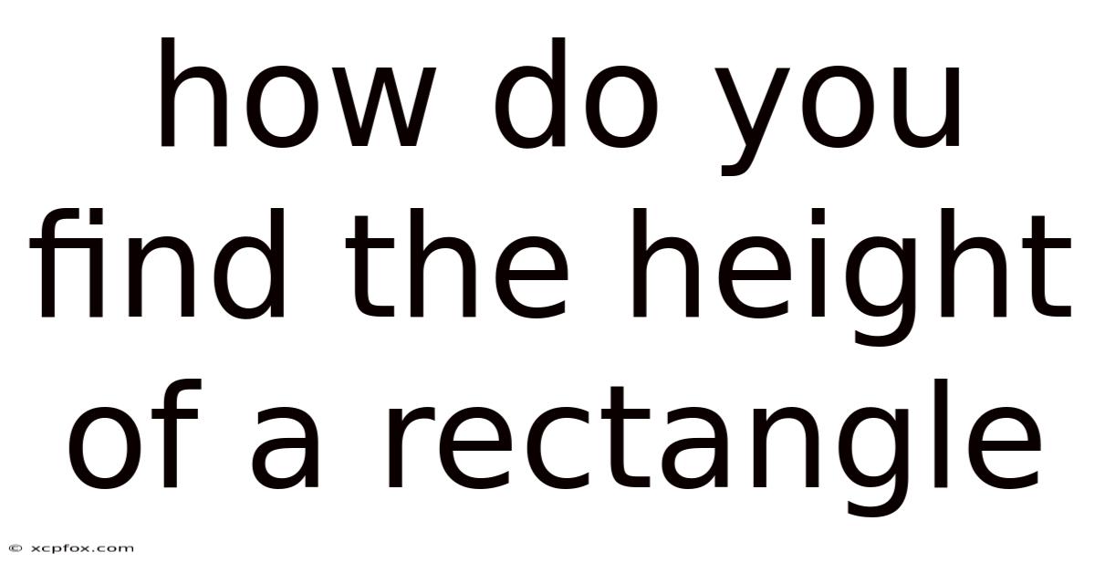 How Do You Find The Height Of A Rectangle