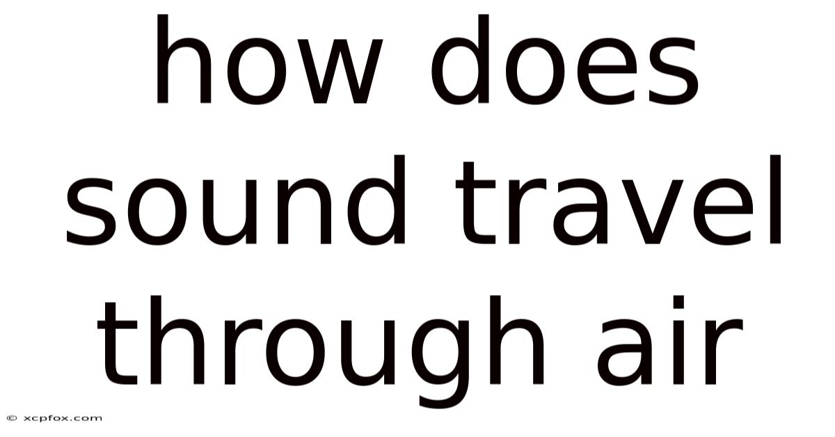 How Does Sound Travel Through Air