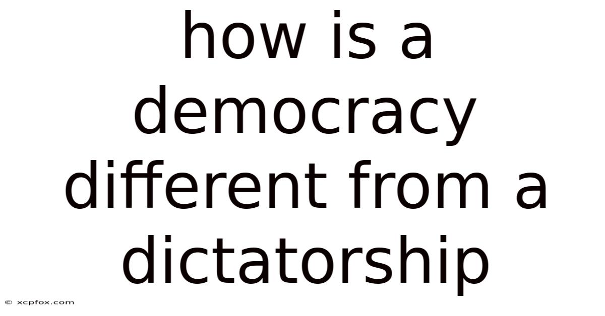 How Is A Democracy Different From A Dictatorship