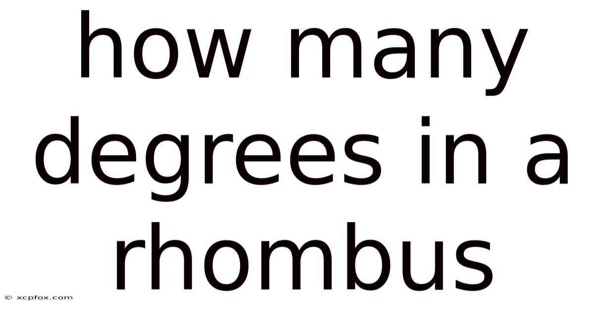 How Many Degrees In A Rhombus