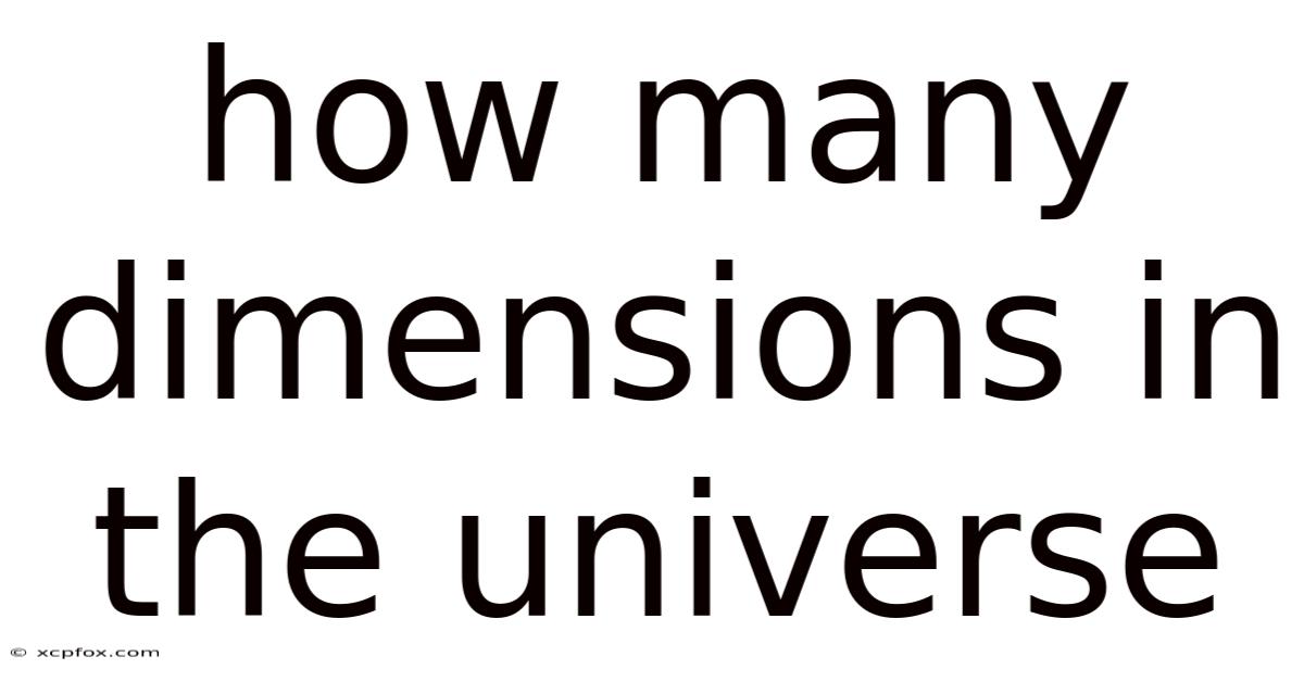How Many Dimensions In The Universe