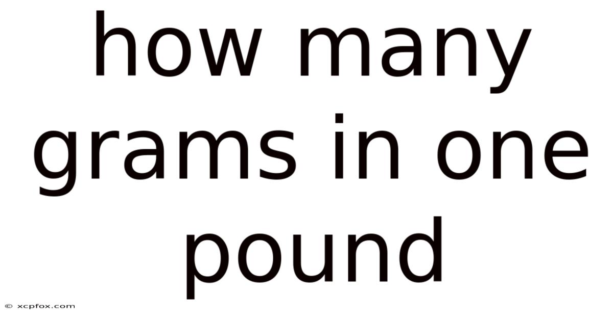 How Many Grams In One Pound