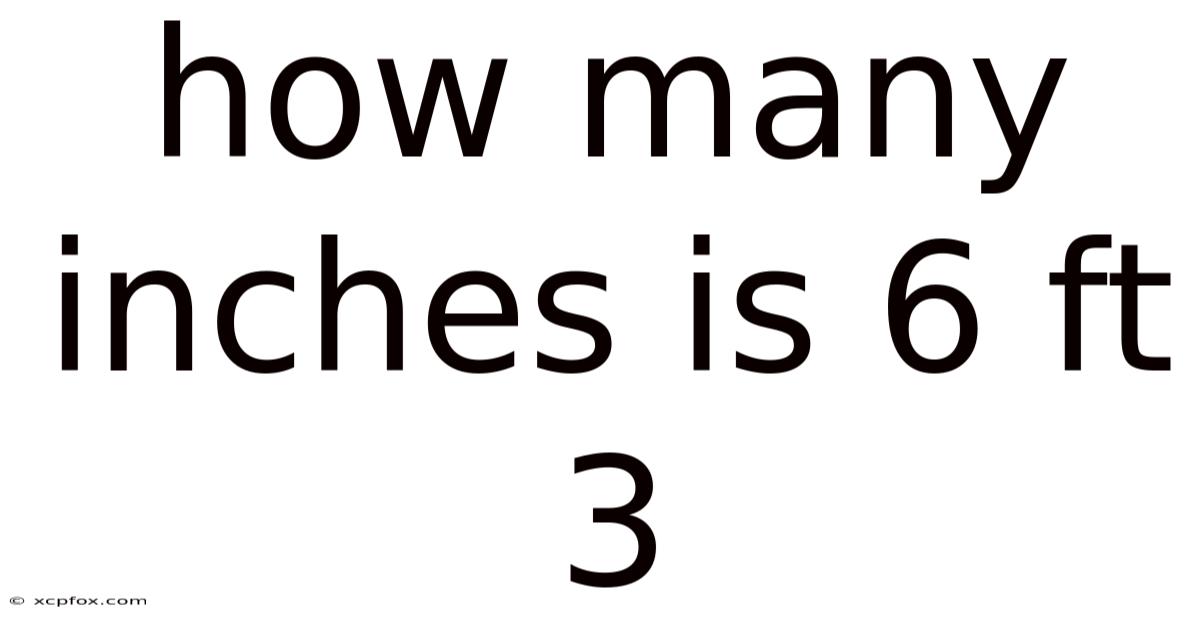 How Many Inches Is 6 Ft 3