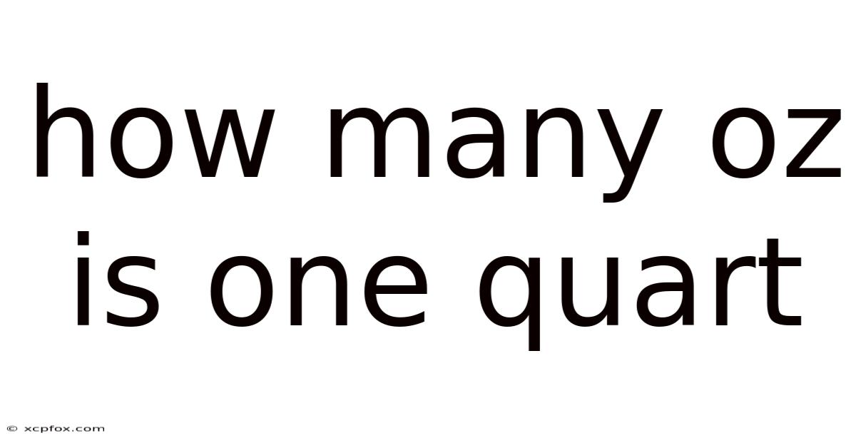 How Many Oz Is One Quart