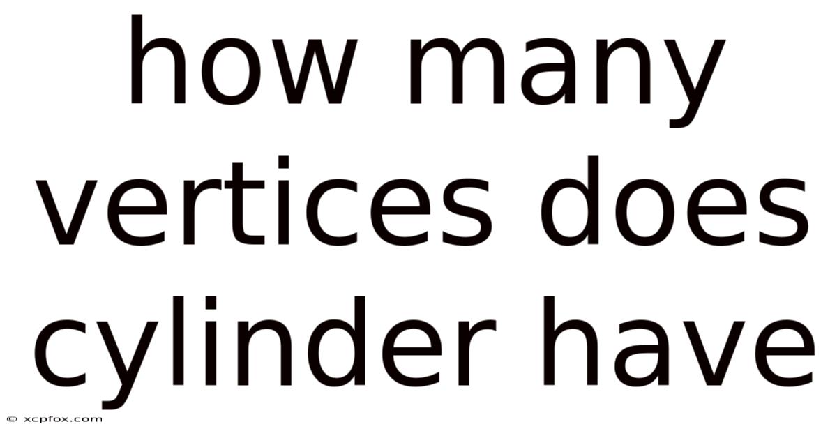 How Many Vertices Does Cylinder Have