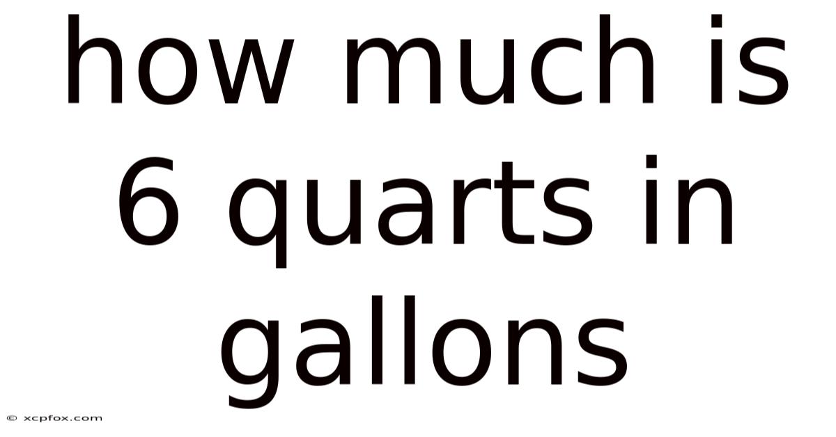 How Much Is 6 Quarts In Gallons