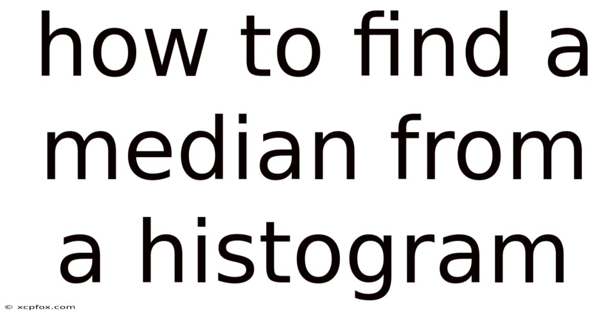 How To Find A Median From A Histogram