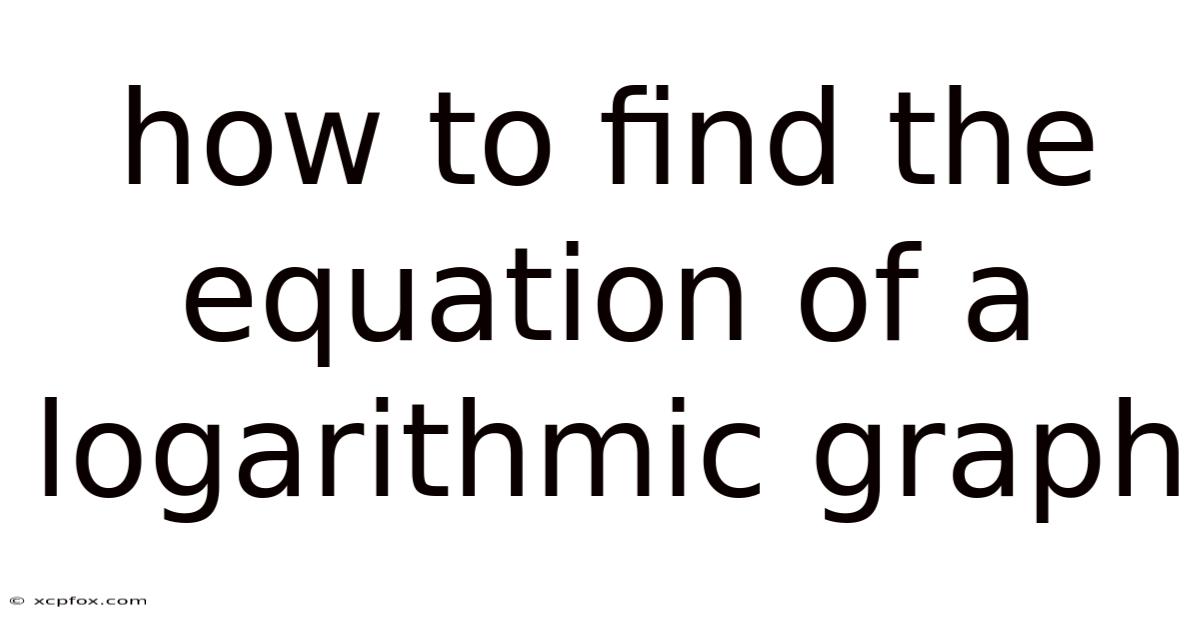 How To Find The Equation Of A Logarithmic Graph