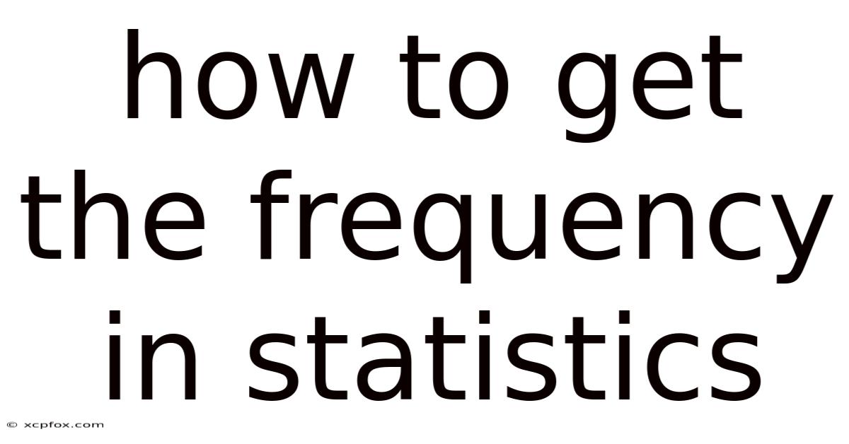 How To Get The Frequency In Statistics