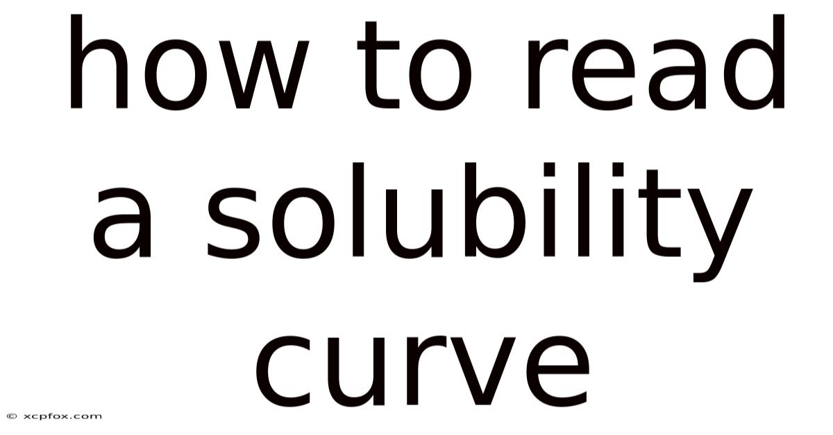 How To Read A Solubility Curve
