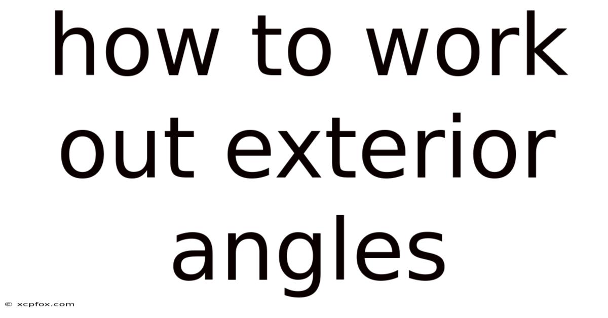 How To Work Out Exterior Angles
