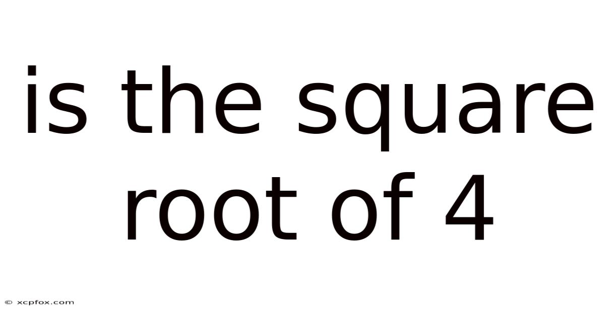 Is The Square Root Of 4