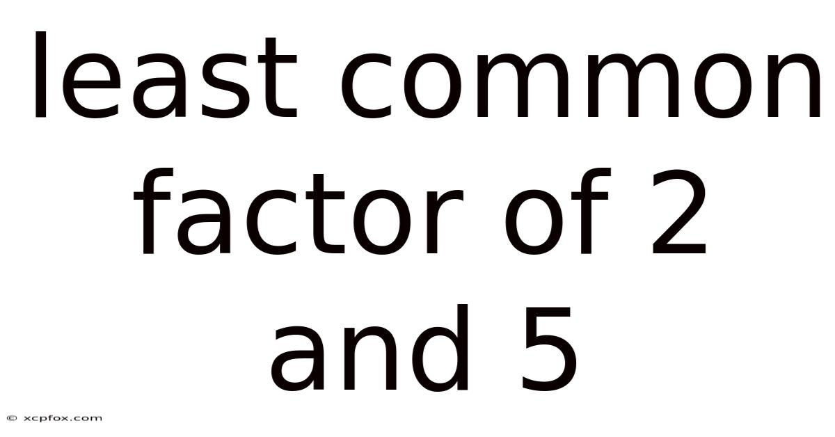 Least Common Factor Of 2 And 5