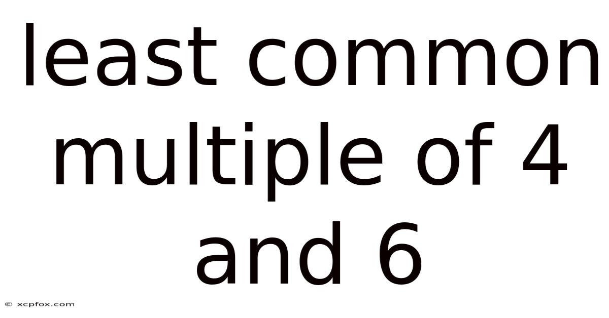 Least Common Multiple Of 4 And 6