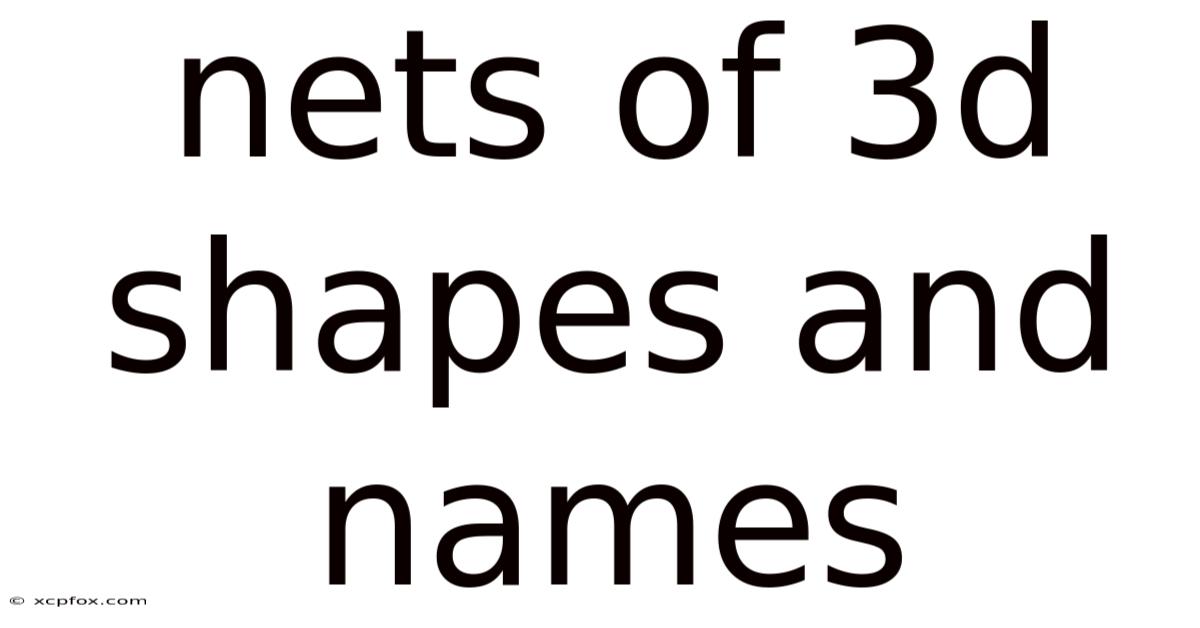 Nets Of 3d Shapes And Names
