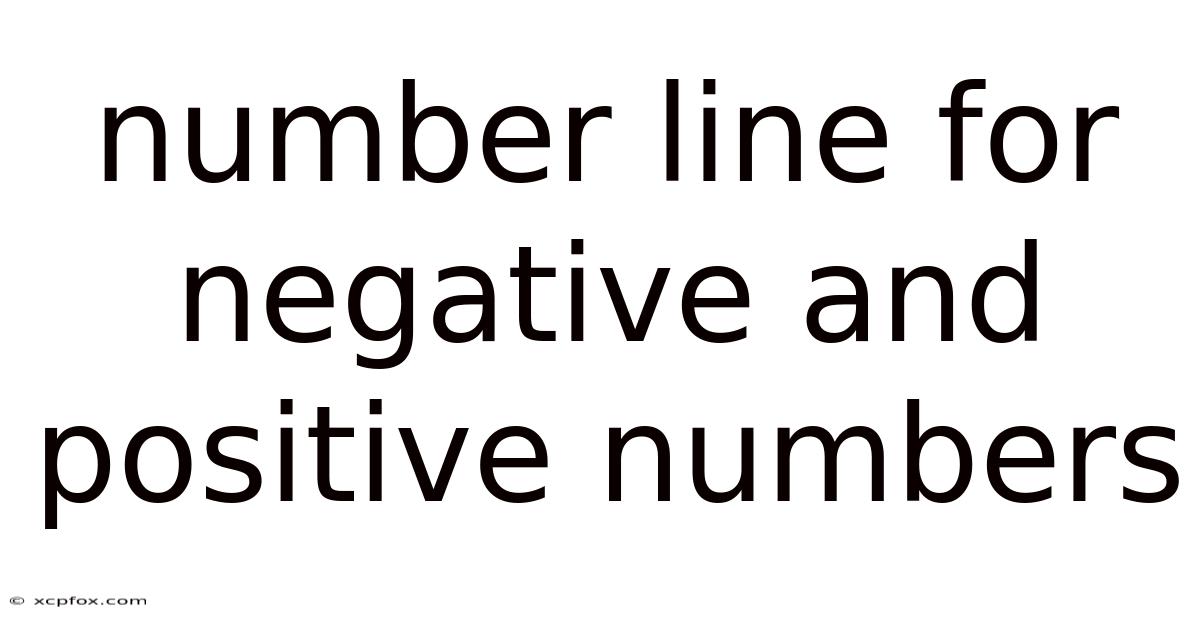 Number Line For Negative And Positive Numbers