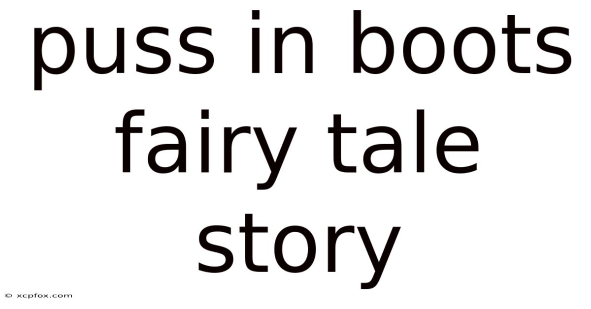 Puss In Boots Fairy Tale Story