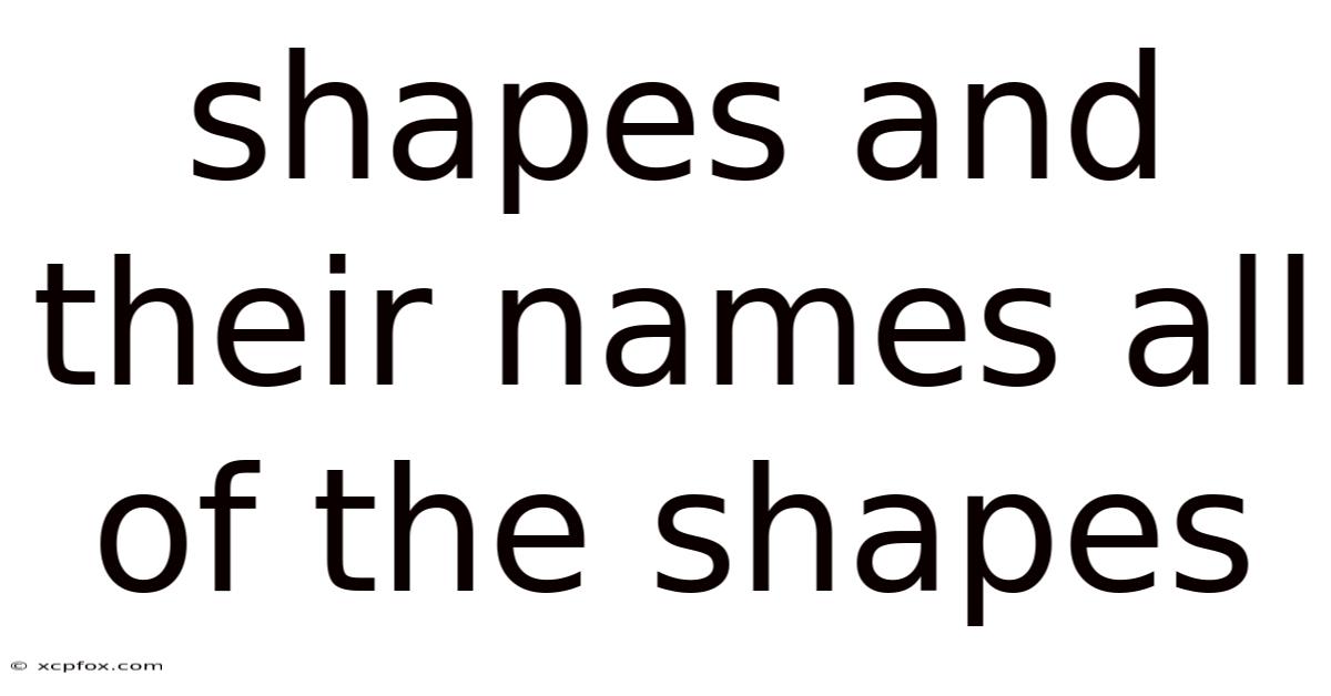 Shapes And Their Names All Of The Shapes