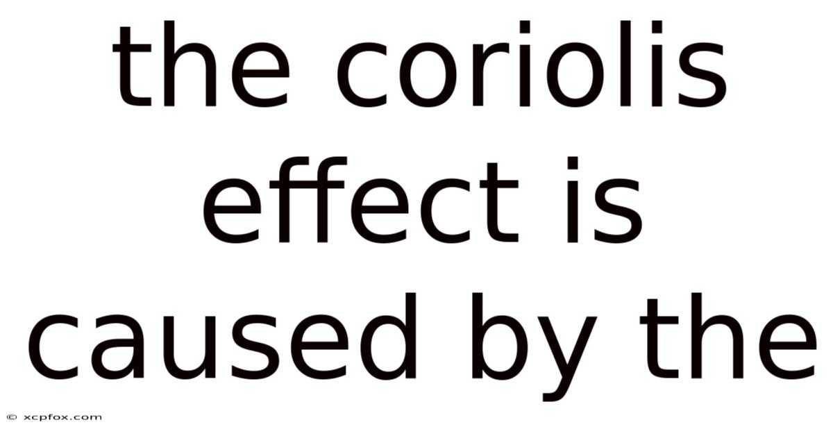 The Coriolis Effect Is Caused By The
