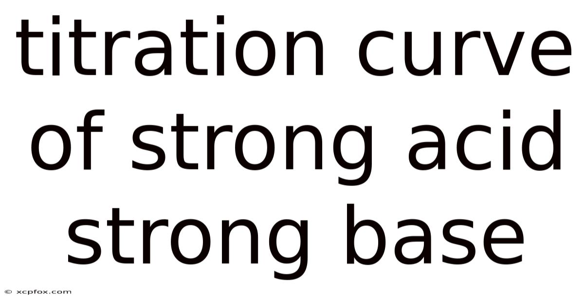 Titration Curve Of Strong Acid Strong Base