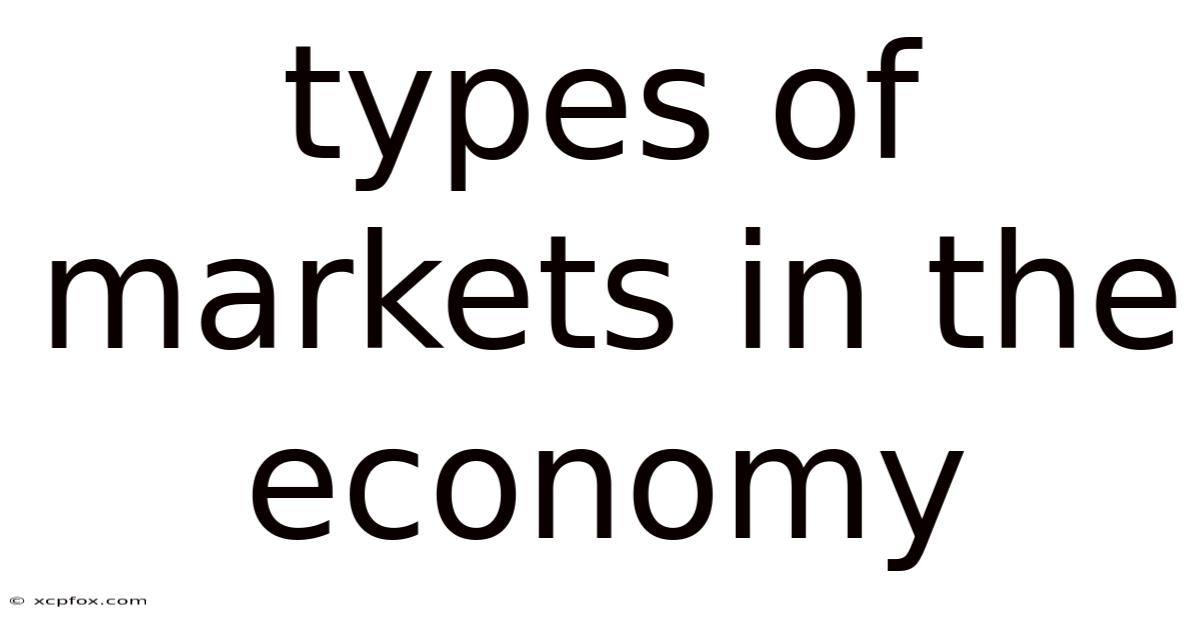 Types Of Markets In The Economy