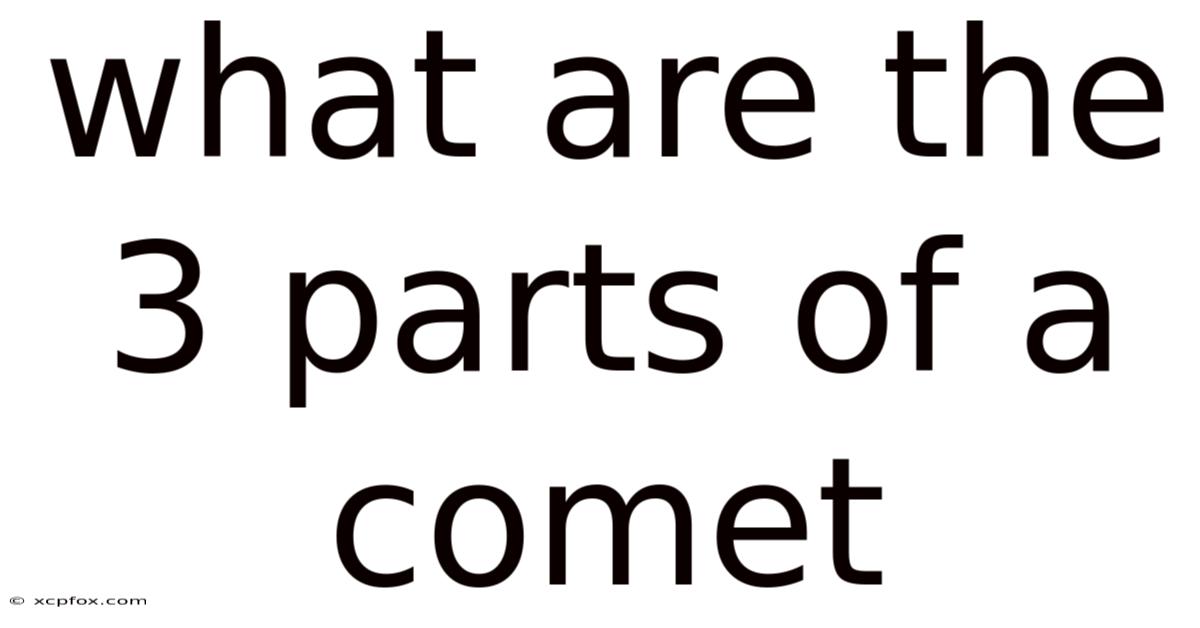 What Are The 3 Parts Of A Comet