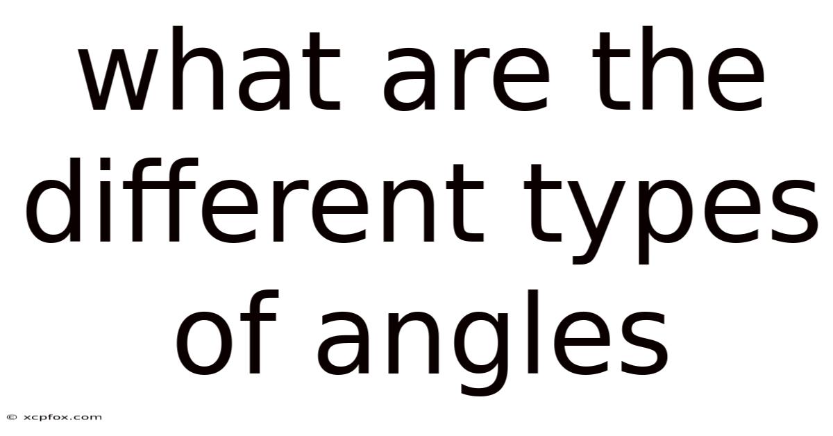 What Are The Different Types Of Angles