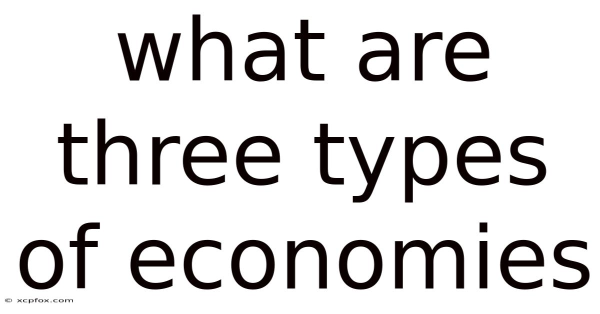 What Are Three Types Of Economies