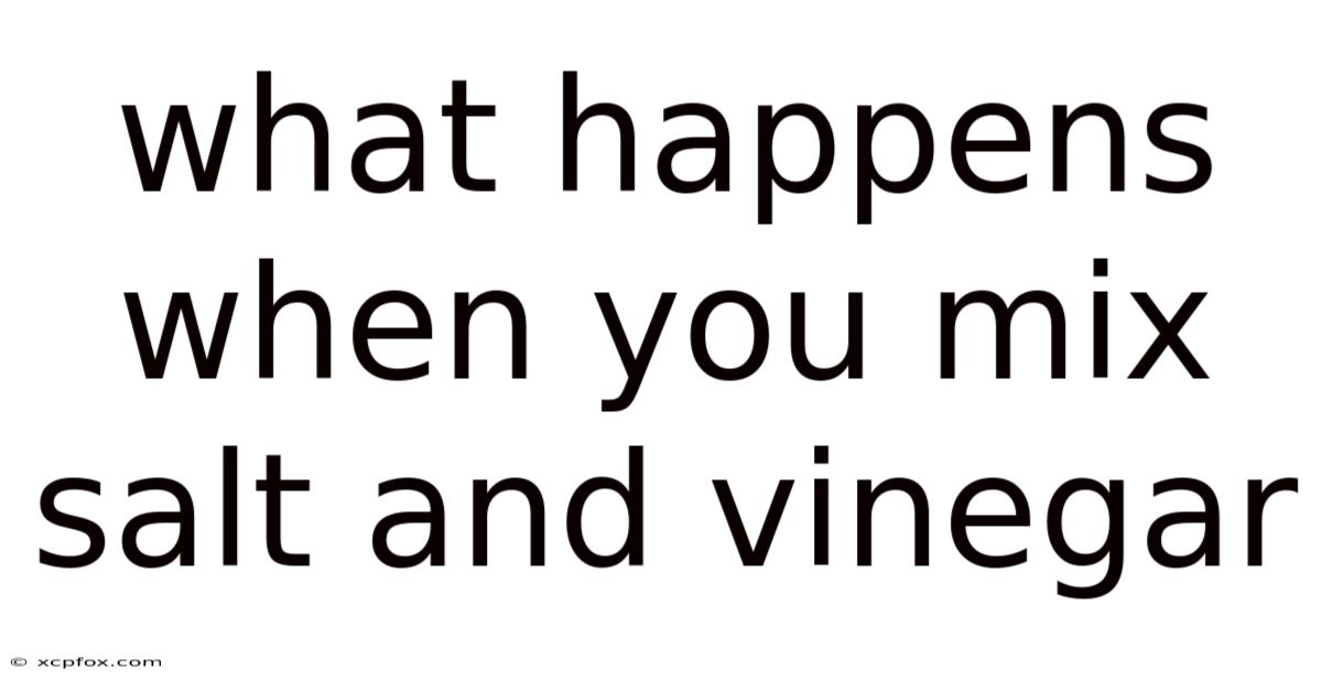 What Happens When You Mix Salt And Vinegar