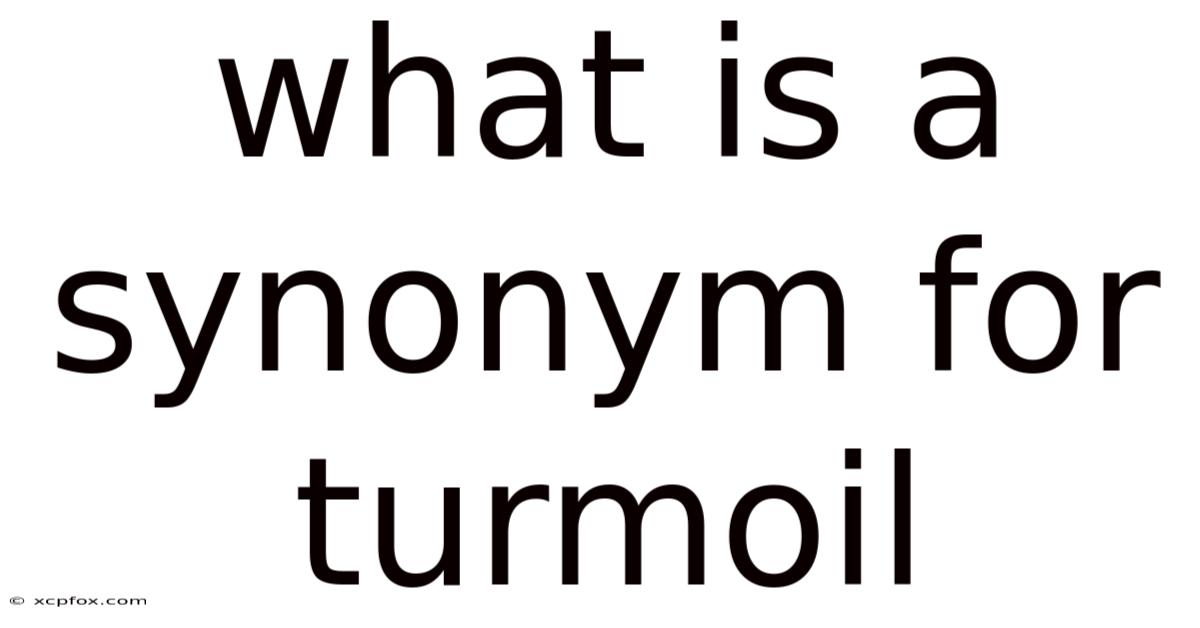 What Is A Synonym For Turmoil