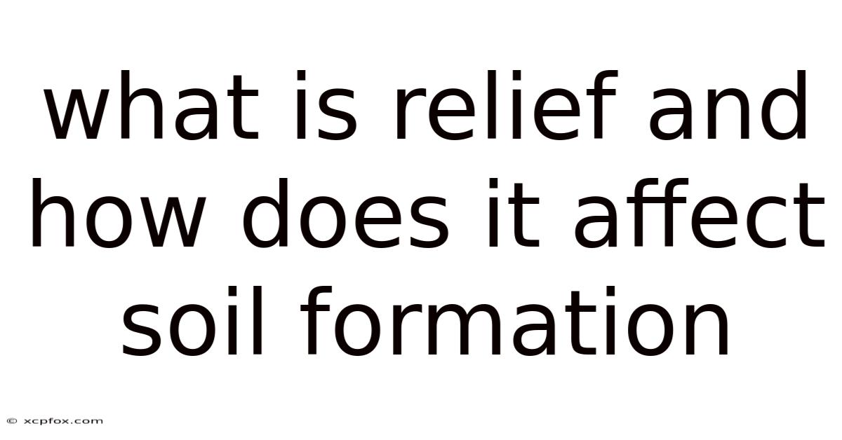 What Is Relief And How Does It Affect Soil Formation