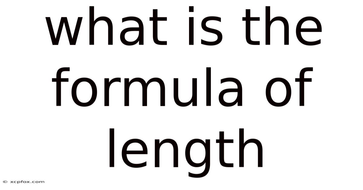 What Is The Formula Of Length