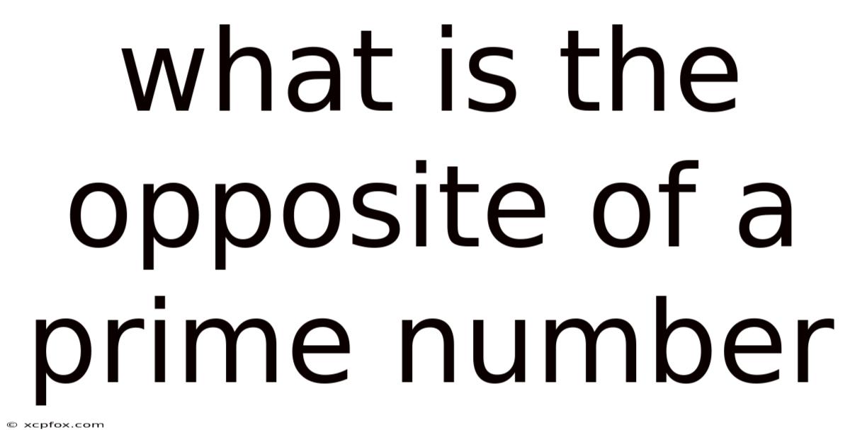 What Is The Opposite Of A Prime Number