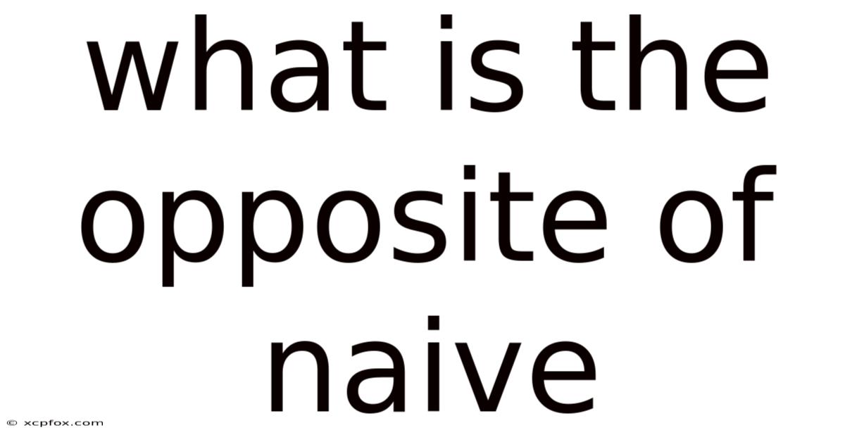 What Is The Opposite Of Naive