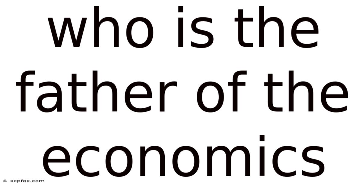 Who Is The Father Of The Economics